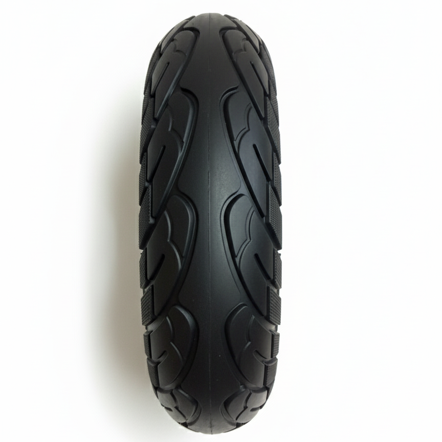 10x2.5" Black Tubeless Solid Tyre 36mm Slot for Electric Scooters