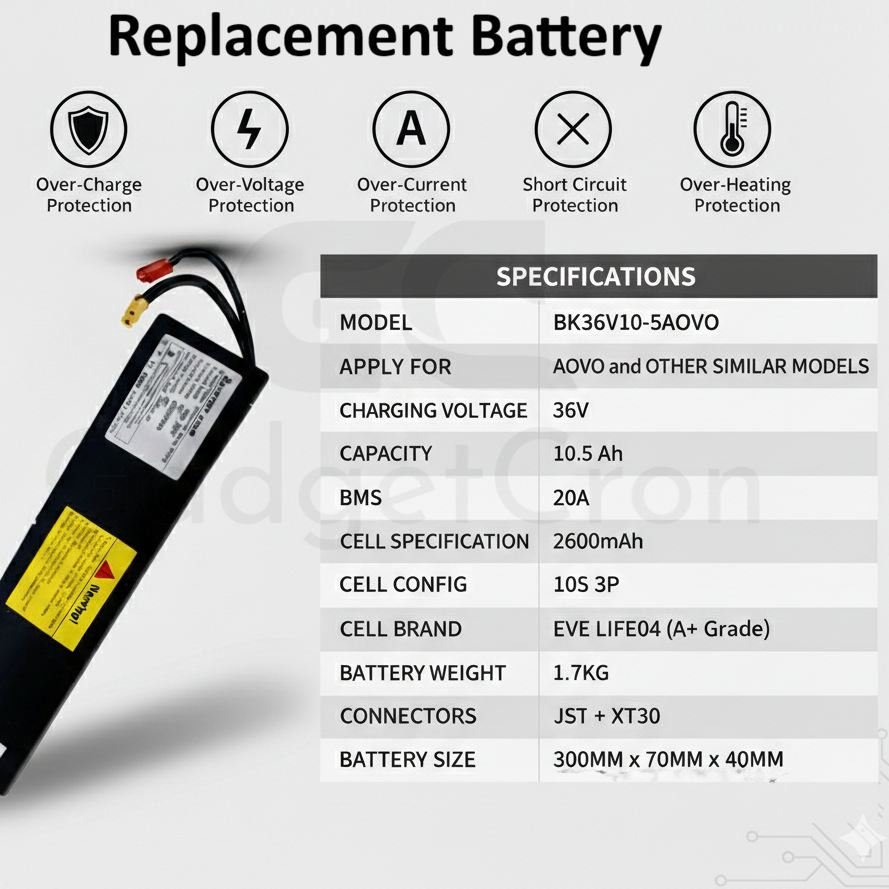 Aovo escooter Battery replacement