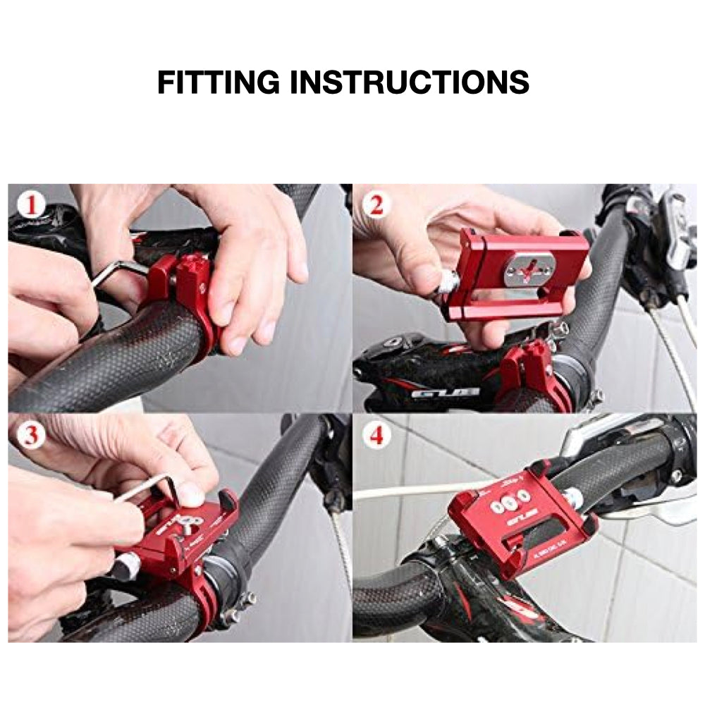 GUB Premium Metal Phone Mount for Electric Scooter & Bikes - Black