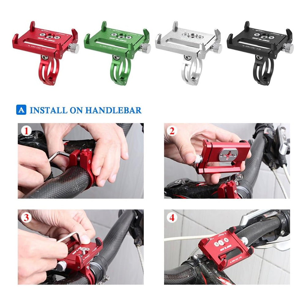 GUB G85 Premium Metal Phone Mount for Electric Scooters & Bikes - Red