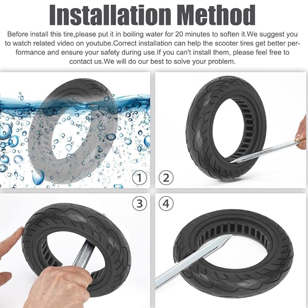 Solid Tyre for Pure Electric 1st Gen , Pro 1st Gen & Go Electric Scooters - 10x2.125" Tubeless Tyre 36mm