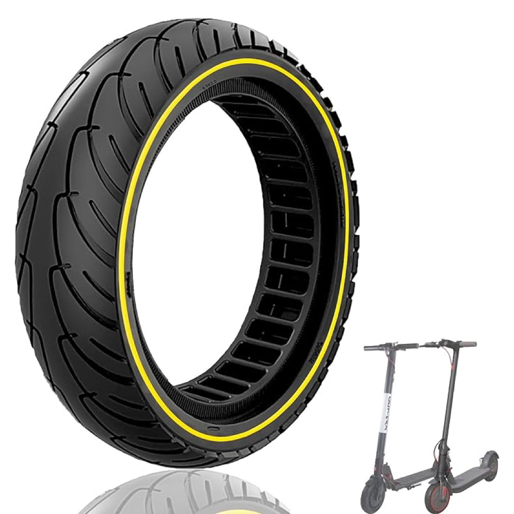 8.5X2'' Tubeless Solid Tyre 36mm Slot w/ Yellow Line for Electric Scooter