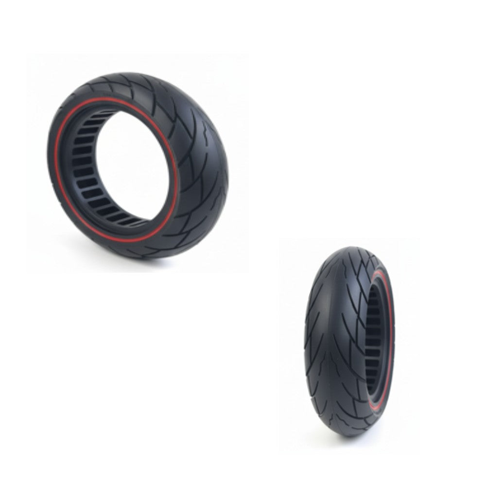 10x2.5" Tubeless Solid Tyre 45mm Slot w/ Red Line for Electric Scooters