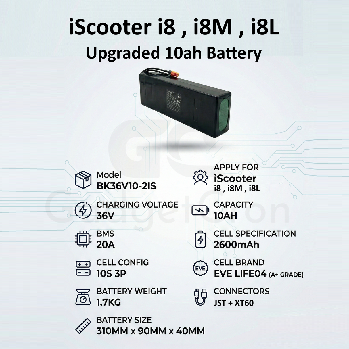 iScooter replacement battery