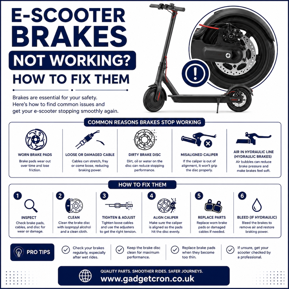 E-Scooter Brakes Not Working? How to Fix Them