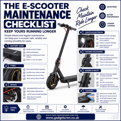 E-Scooter Maintenance Checklist: Keep Yours Running