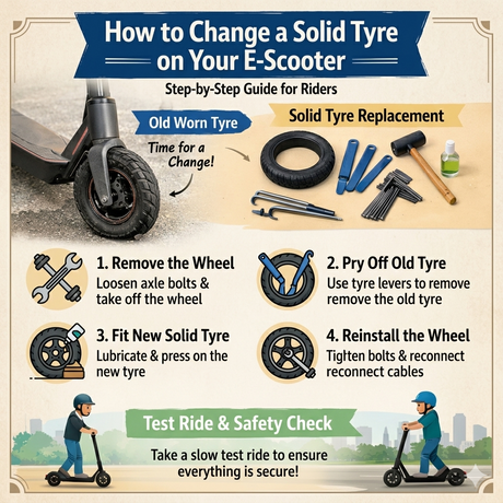 How to Change a Solid Tyre on Your E-Scooter - A step-by-step guide