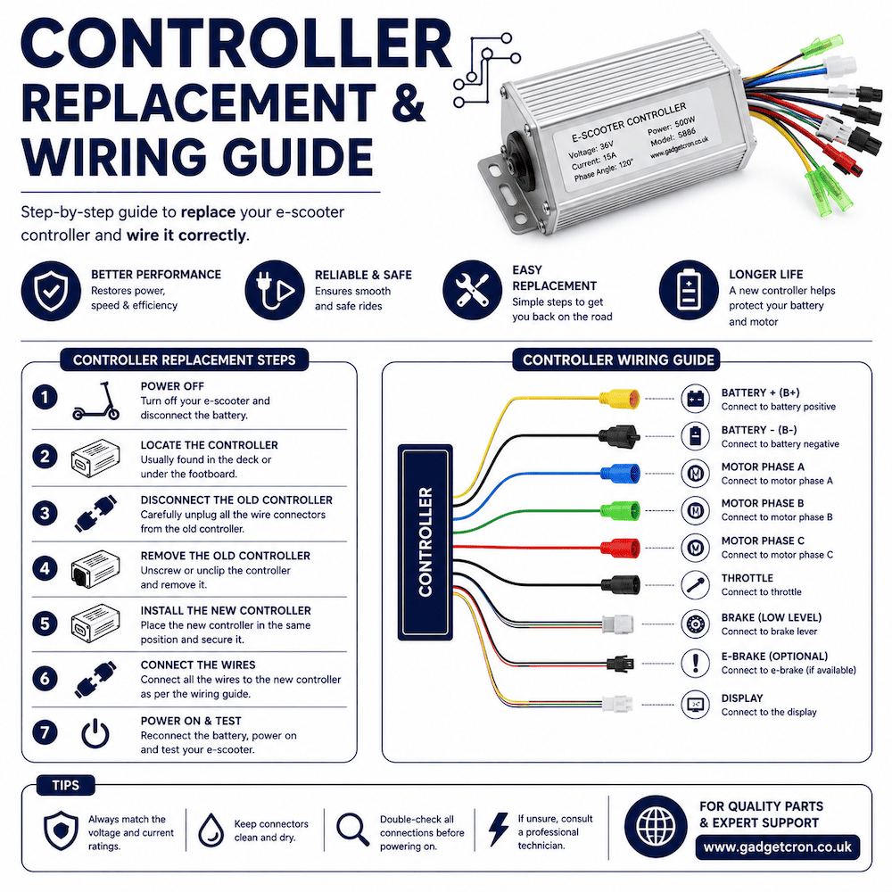 How to Replace an E-Scooter Controller: Wiring Guide