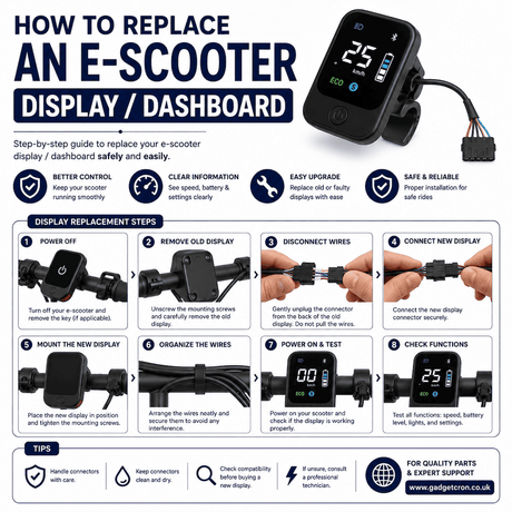 How to Replace an E-Scooter Display / Dashboard