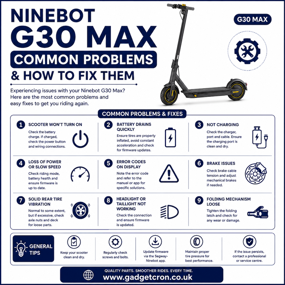 Ninebot G30 Max Common Problems & How to Fix Them