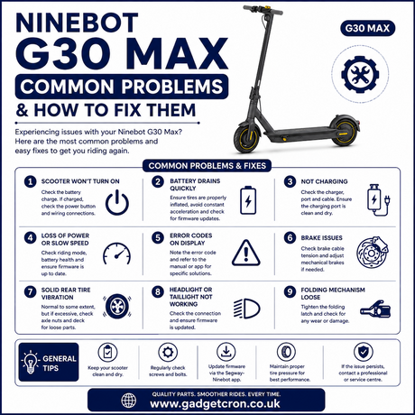 Ninebot G30 Max Common Problems & How to Fix Them