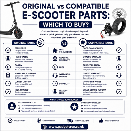 Original vs Compatible E-Scooter Parts: Which to Buy?