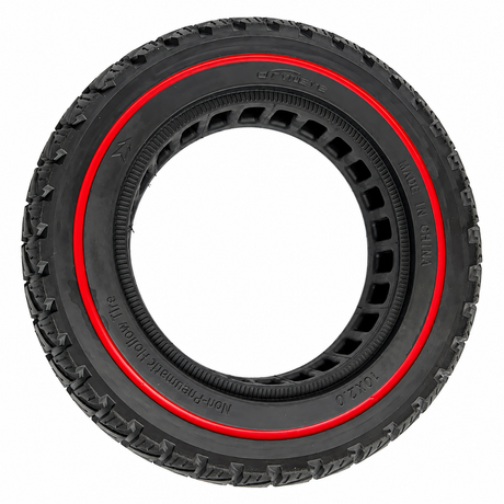 10x2" Tubeless Solid Tyre 36mm Slot w/ Red Line for Electric Scooter