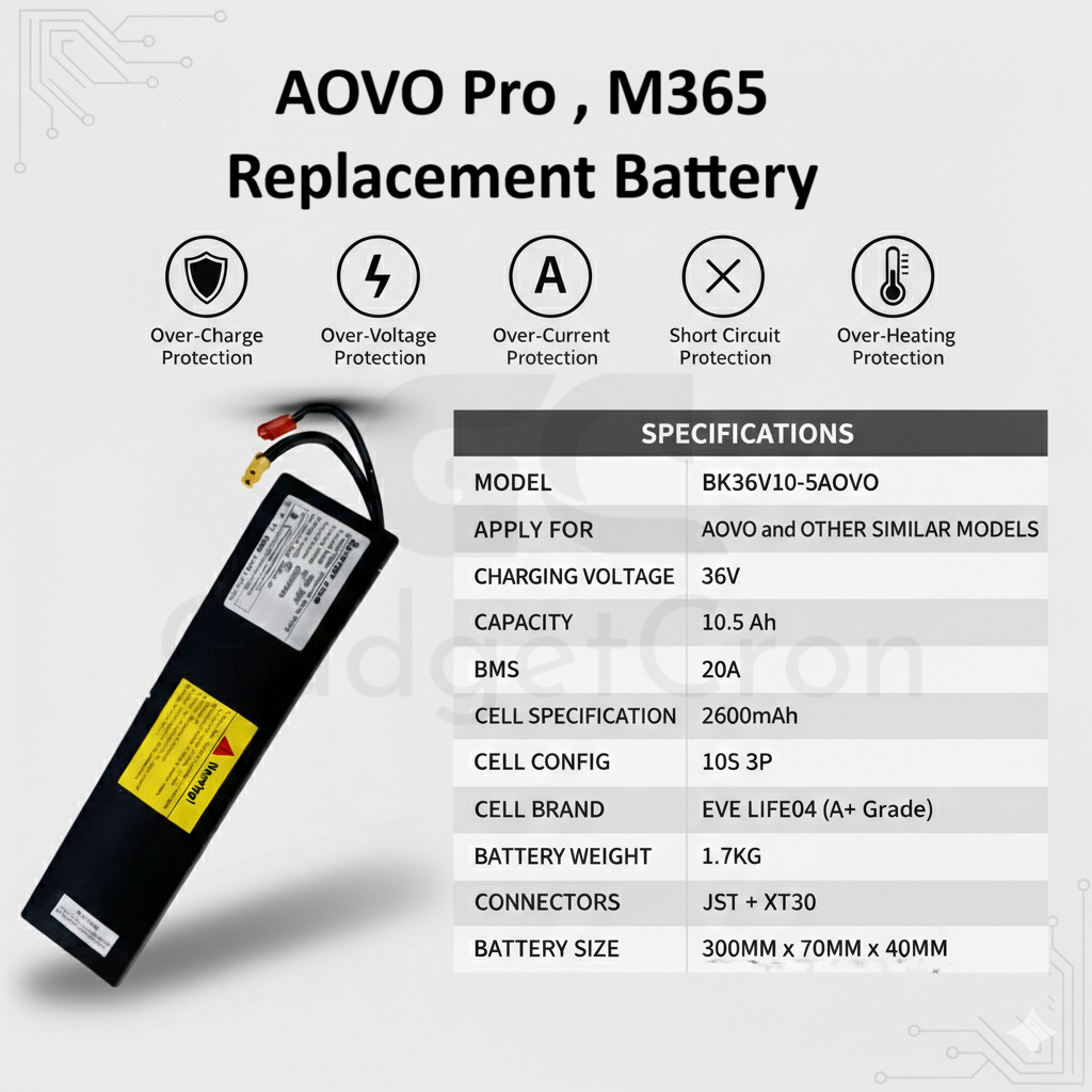 Aovo escooter Battery replacement