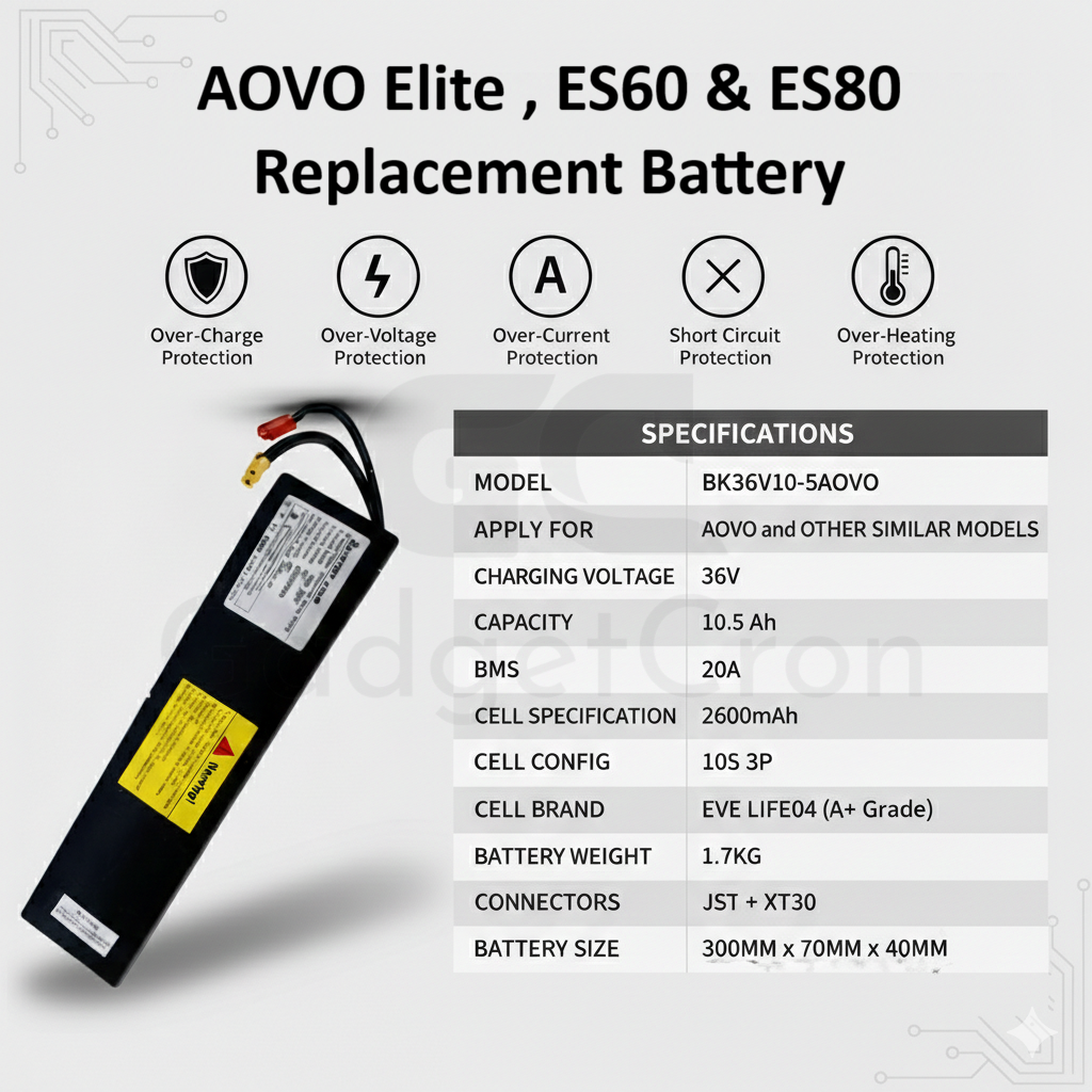 Aovo escooter Battery replacement