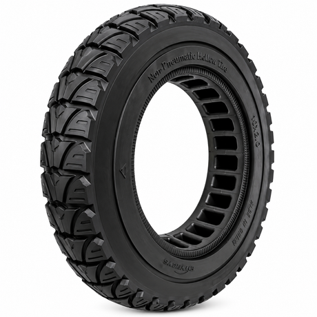 10x2" Black Tubeless Solid Tyre 36mm Slot for Electric Scooters