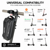 Electric scooter with compatibility chart for various brands 