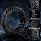 10x2.125" Tubeless Tyre Plain Black Wheel 36mm Slot for Electric Scooter