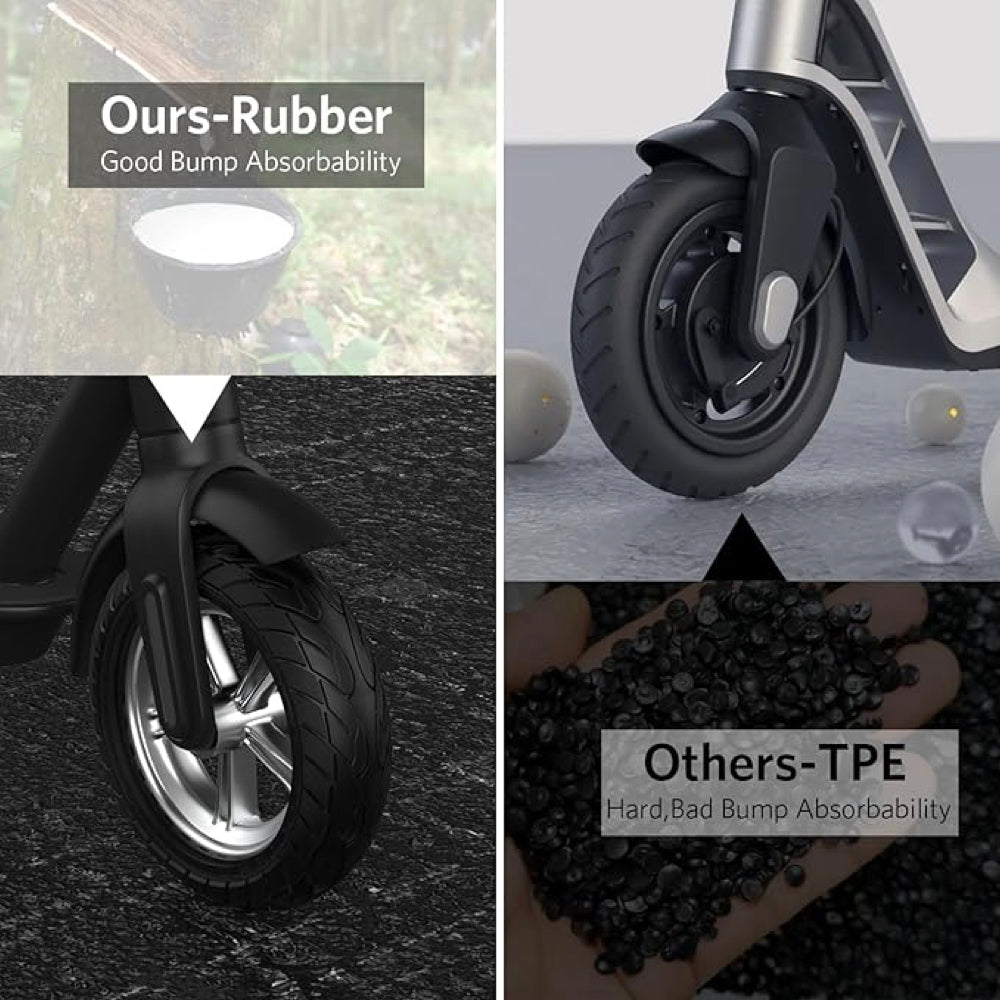 10x2.125" Tubeless Tyre Plain Black Wheel 36mm Slot for Electric Scooter