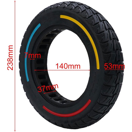 10"x2.125 Solid Honeycomb Tyre w/ Tri Color Line 10 Inch Wheel Electric Scooter