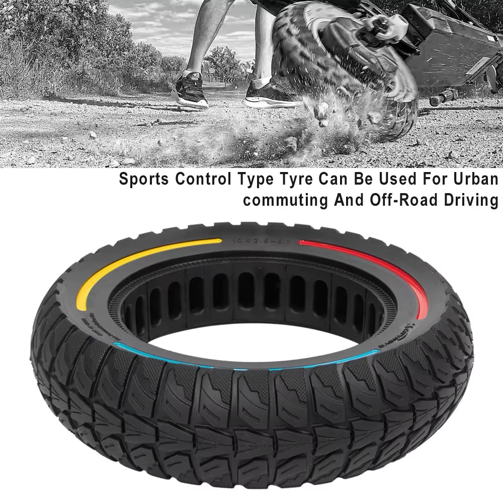 High-Quality Solid Tyre with Tri Color Line 