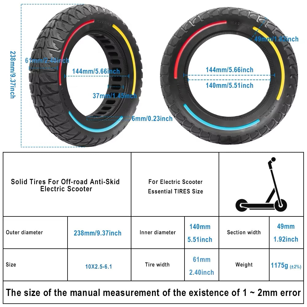 10x2.5"36mm Slot Puncture proof