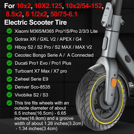 10"x2.125 Solid Honeycomb Tyre w/ Yellow Line 10 Inch Wheel Electric Scooter