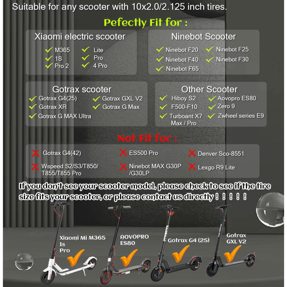 Electric Scooter Tire Size 