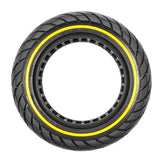 10x2.5" Tubeless Solid Tyre 36mm Slot w/ Yellow Line for Electric Scooters