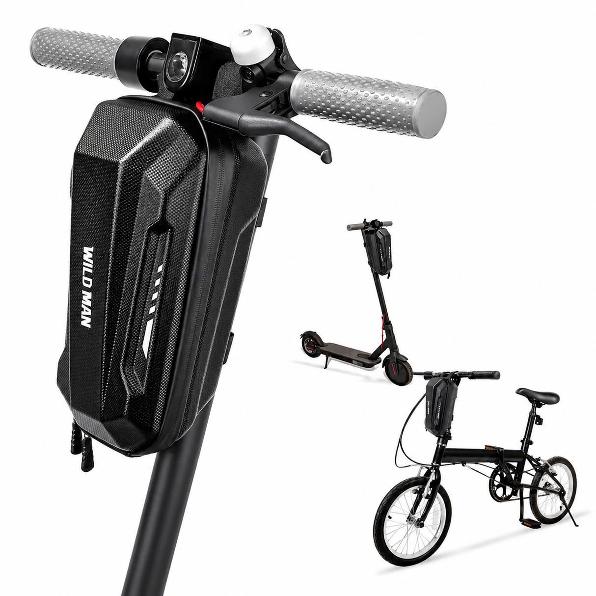 Front Storage Bag - Wildman Electric Scooter & Bike Handlebar Bag 3L