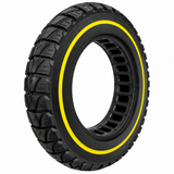 10x2" Tubeless Solid Tyre 36mm Slot w/ Yellow Line for Electric Scooter