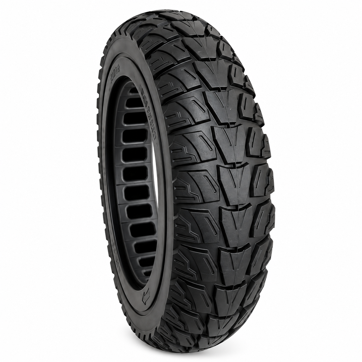 10x2" Black Tubeless Solid Tyre 36mm Slot for Electric Scooters