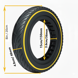 8.5X2'' Tubeless Solid Tyre 36mm Slot w/ Yellow Line for Electric Scooter
