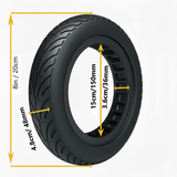 8.5x2'' Black Tubeless Solid Tyre 36mm Slot for Electric Scooter